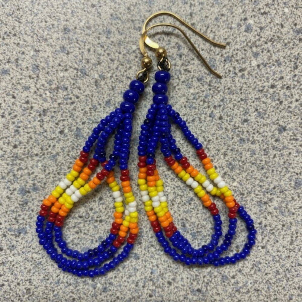 Handmade glass bead earrings